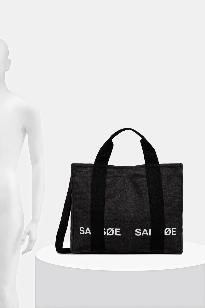 Τσάντα Samsoe Samsoe SALUCAS χρώμα: μαύρο, U24400010 φωτογραφία