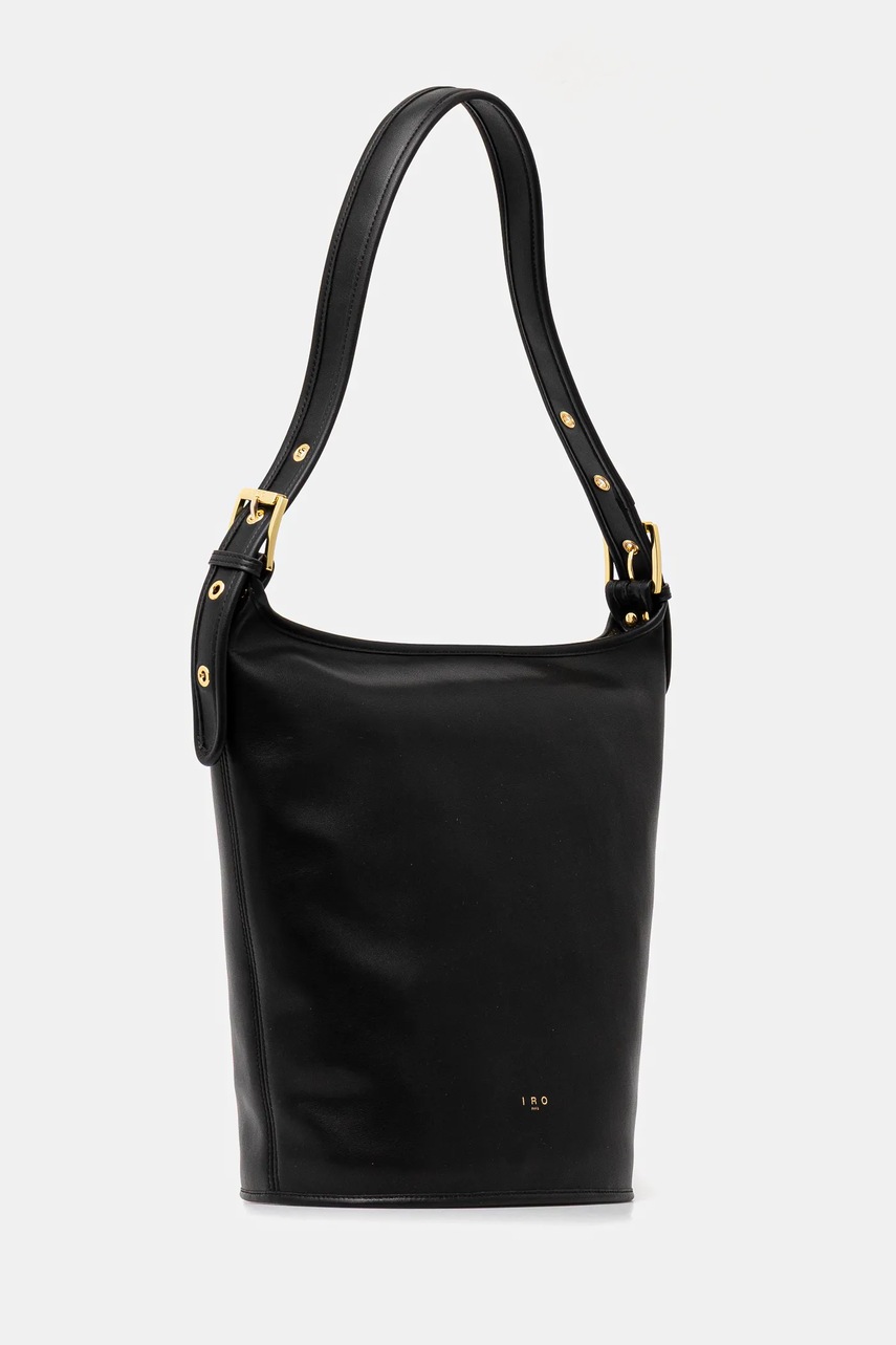 Δερμάτινη τσάντα IRO χρώμα: μαύρο, WP144ZYKE φωτογραφία