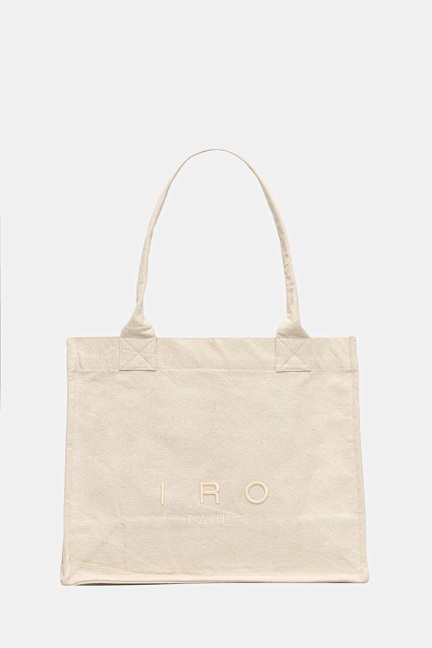 IRO geantă de bumbac culoarea bej, WM46JANE