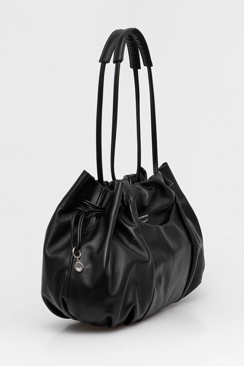 Кожаная сумочка Emporio Armani цвет чёрный EW001496 AF14834