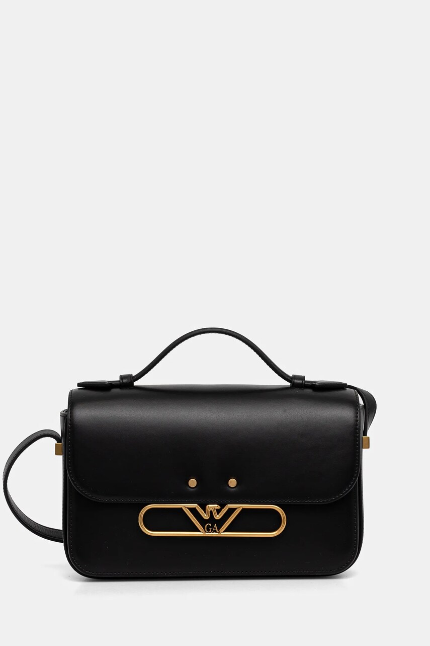Emporio Armani poseta de piele culoarea negru, EW001484 AF14786
