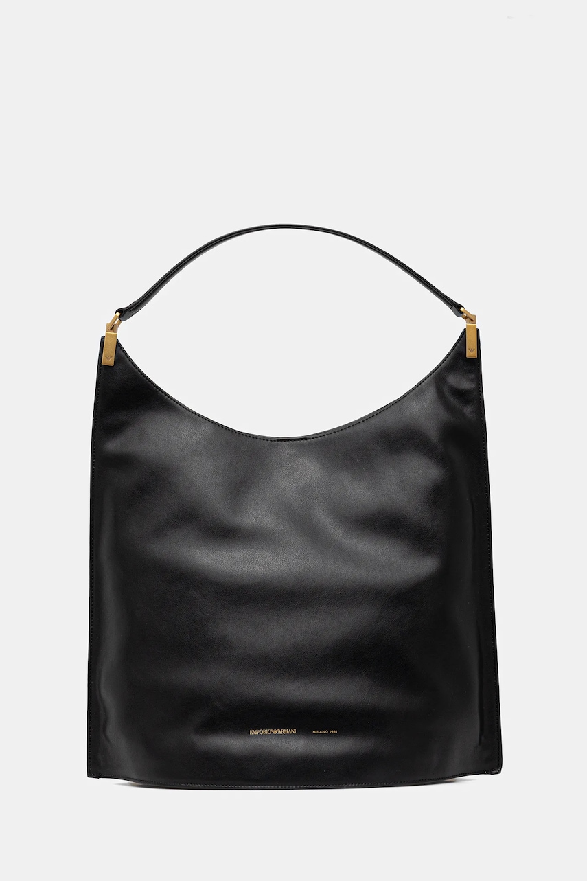 Levně Kožená kabelka Emporio Armani černá barva, EW001947 AF13383