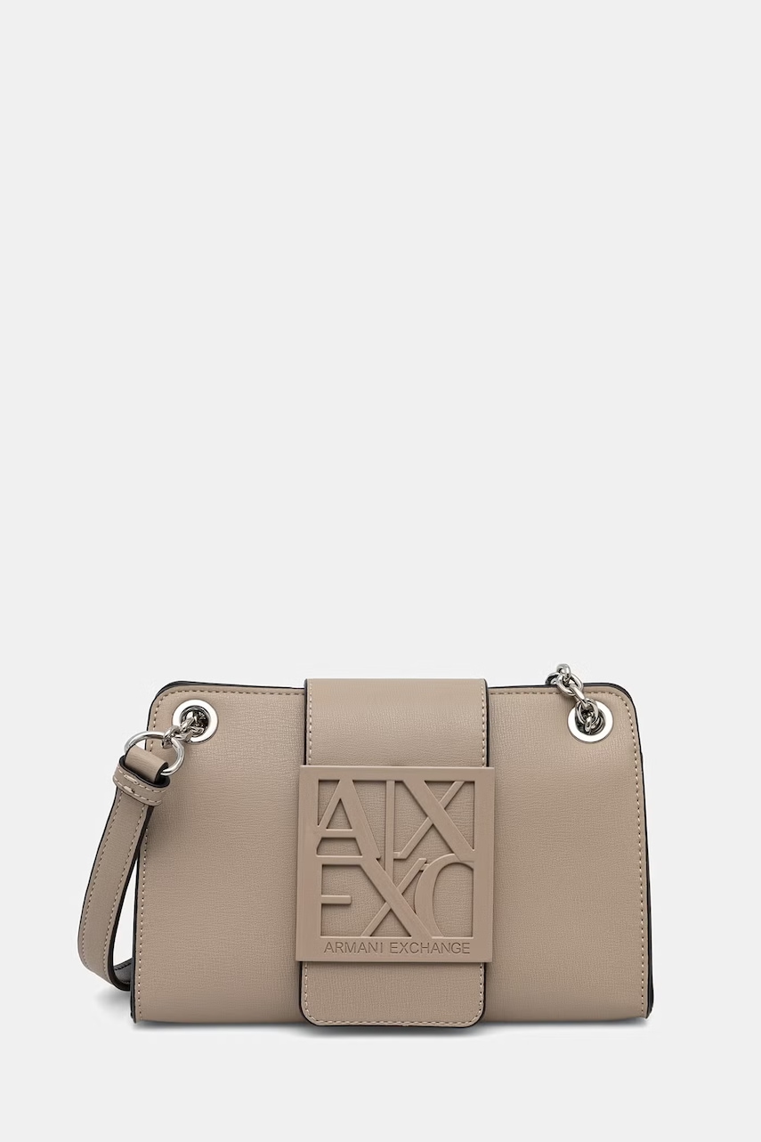 Armani Exchange geantă poștaș pentru femei, cu imitație de piele