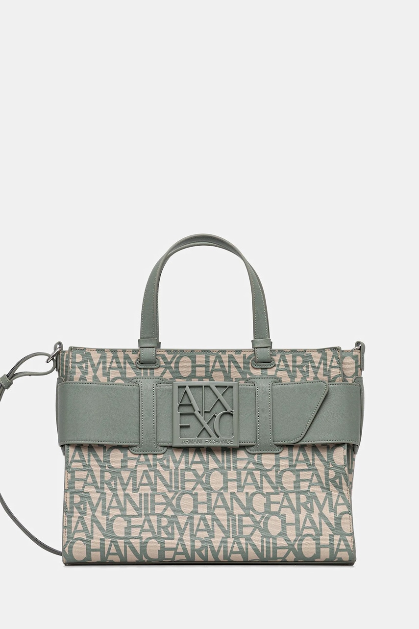 Armani Exchange geantă culoarea verde, 942689 3F742