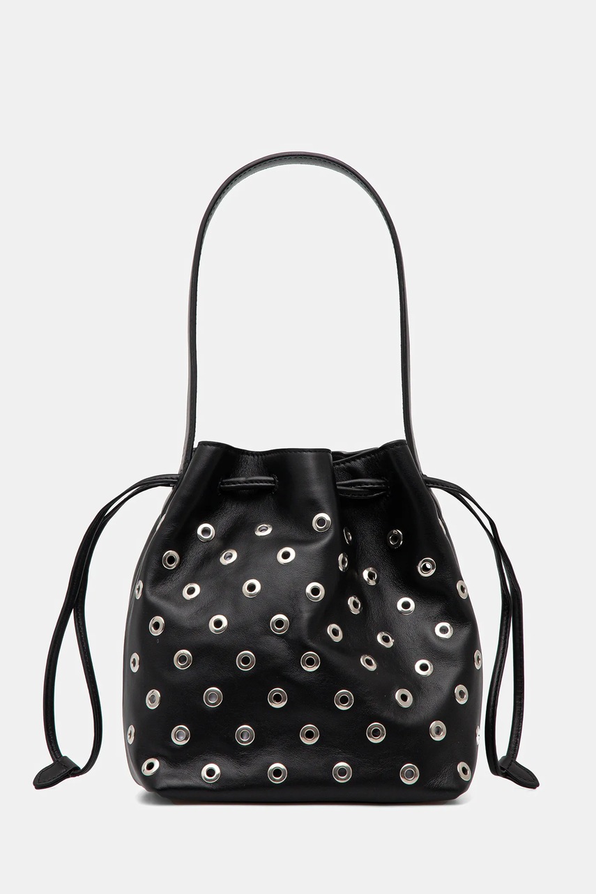 Liviana Conti poșetă de piele culoarea negru, A5SA51