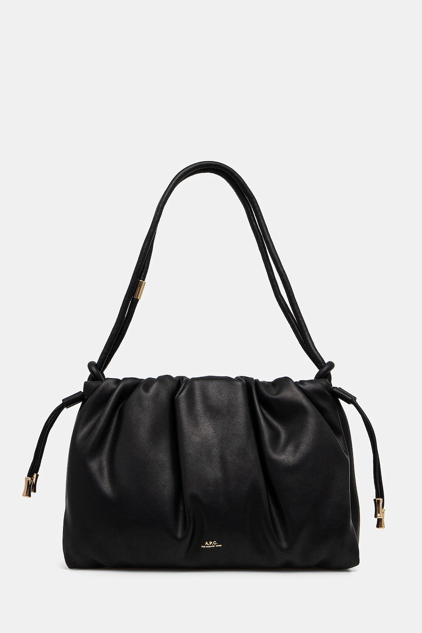 A.P.C. poseta sac ninon shoulder culoarea negru, PUAAT.F61643 A.P.C. poseta sac ninon shoulder culoarea negru, PUAAT.F61643