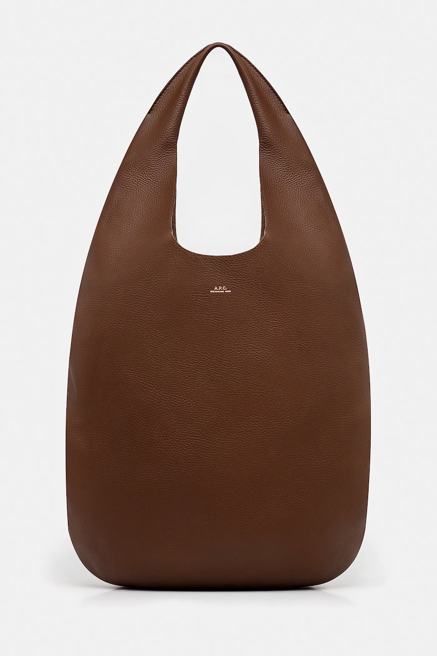 A.P.C. poseta de piele le neige culoarea maro, PXCBC.F67008 A.P.C. poseta de piele le neige culoarea maro, PXCBC.F67008