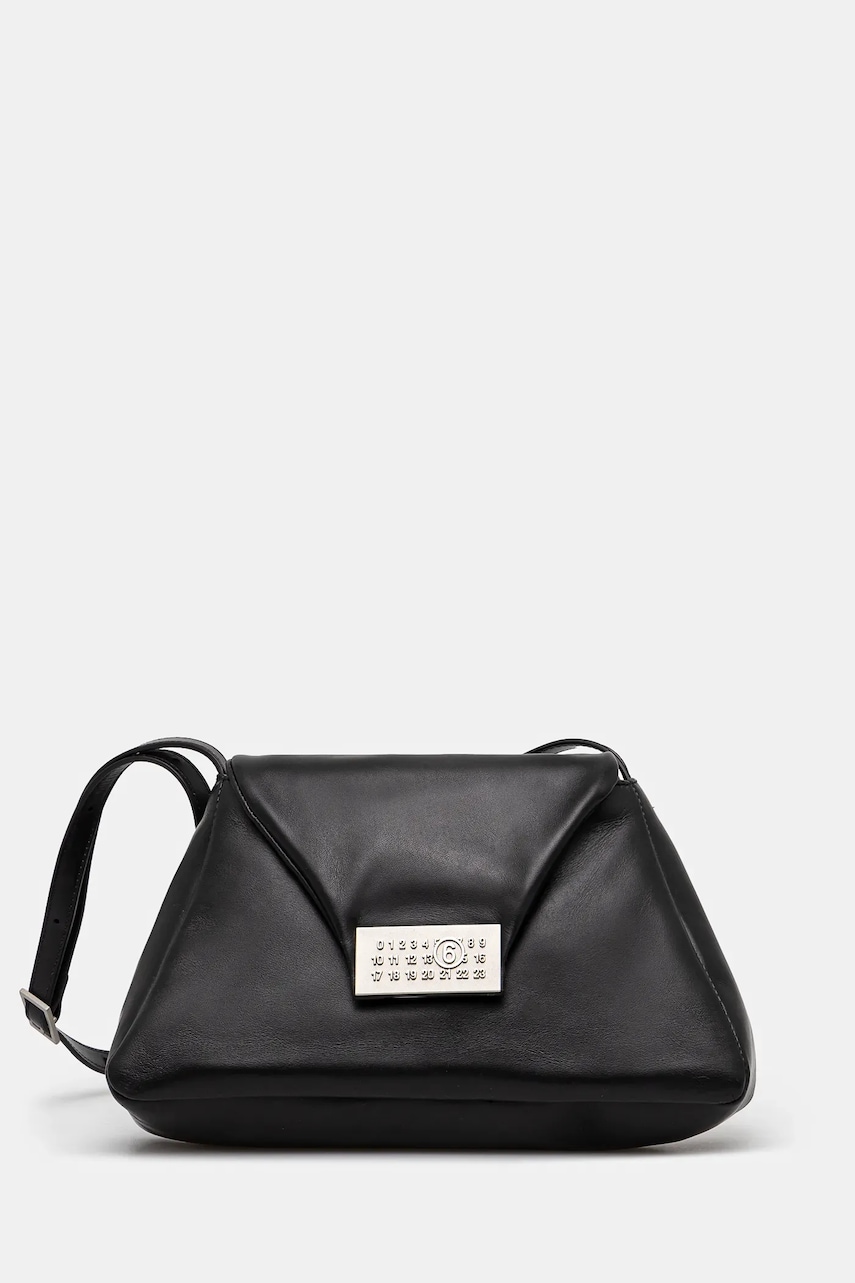 MM6 Maison Margiela poseta de piele culoarea negru, SB5ZH0020
