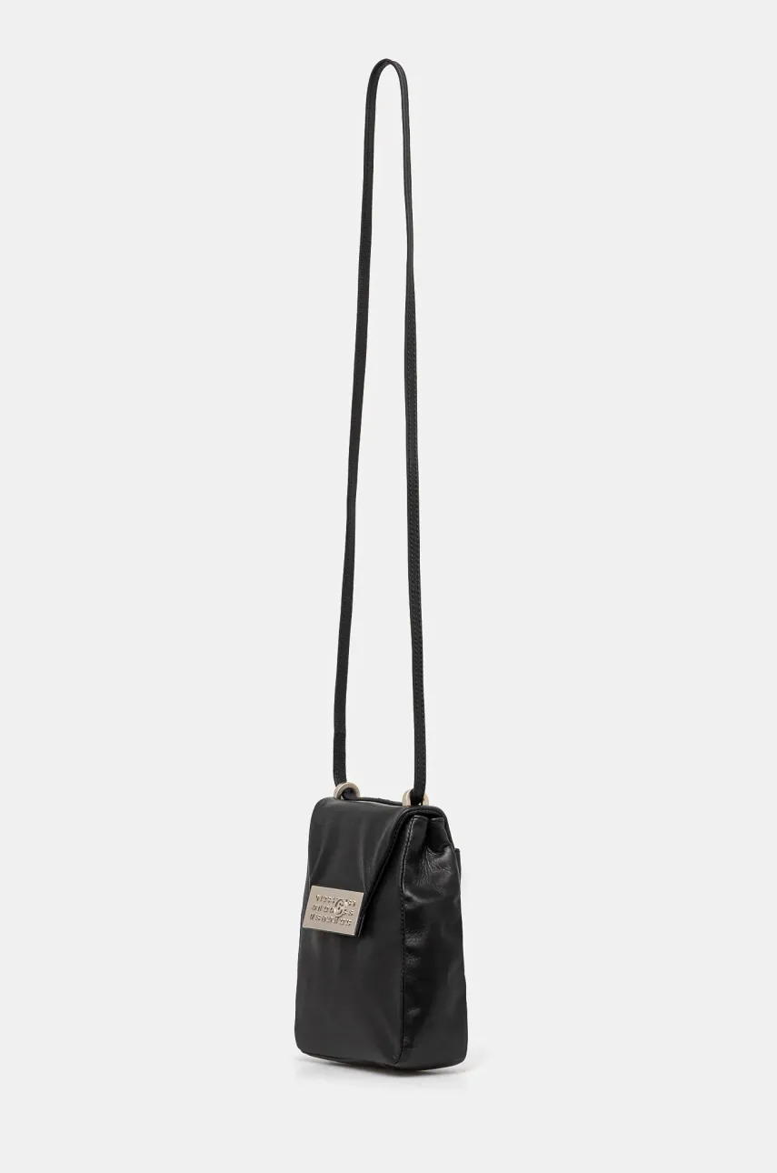 Кожаная сумочка MM6 Maison Margiela цвет чёрный SB6WG0013 Кожаная сумочка MM6 Maison Margiela цвет чёрный SB6WG0013