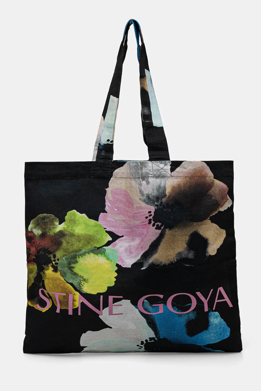 Stine Goya geanta de bumbac culoarea negru, SG-PS25-A016-2285