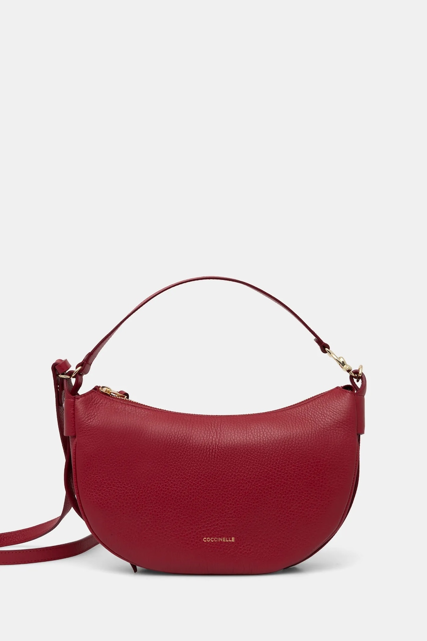 Coccinelle poseta de piele culoarea bordo, E1 SHA 13 03 01