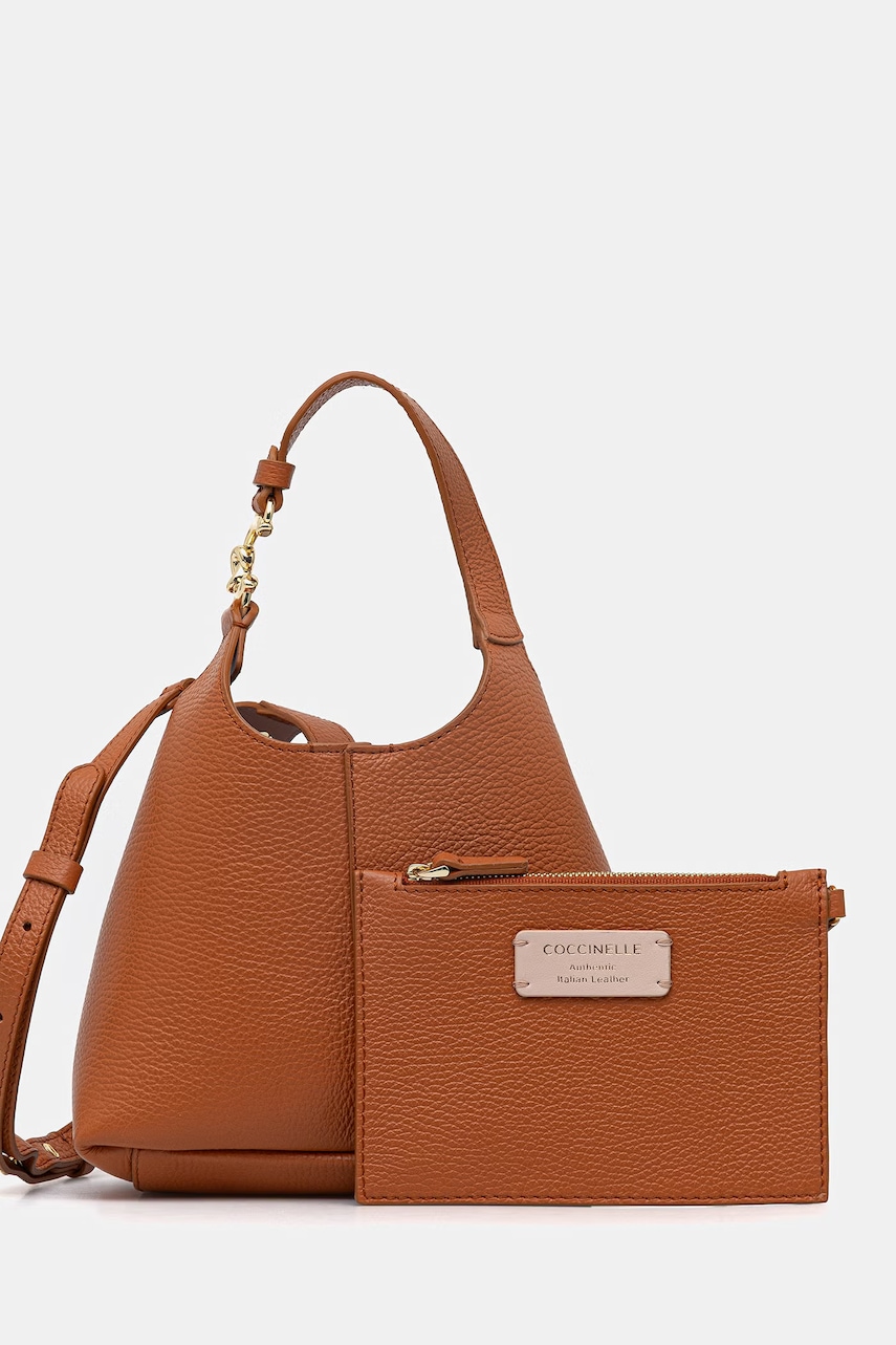 Coccinelle geantă crossbody pentru femei din piele