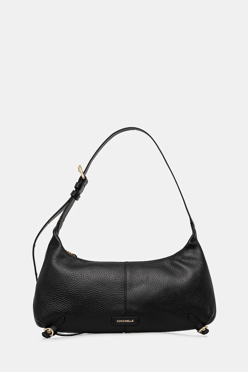 Coccinelle poseta de piele culoarea negru, E1 SO5 13 03 01