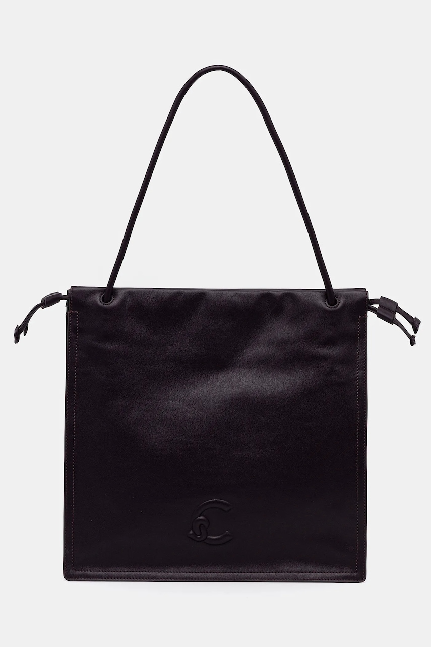 Coccinelle geantă de piele culoarea negru, E1 SS5 11 01 01