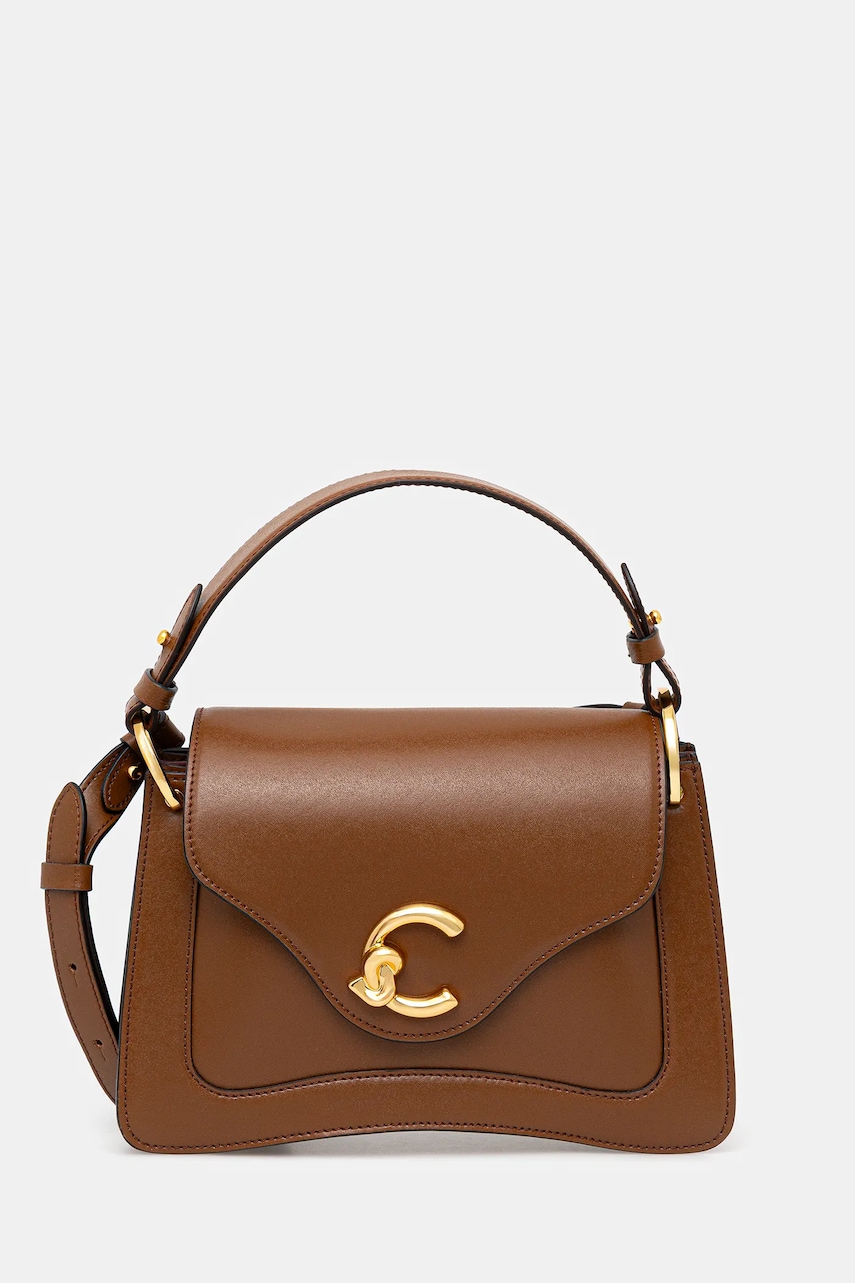 Coccinelle poșetă de piele culoarea negru, E1 SSK 18 02 01
