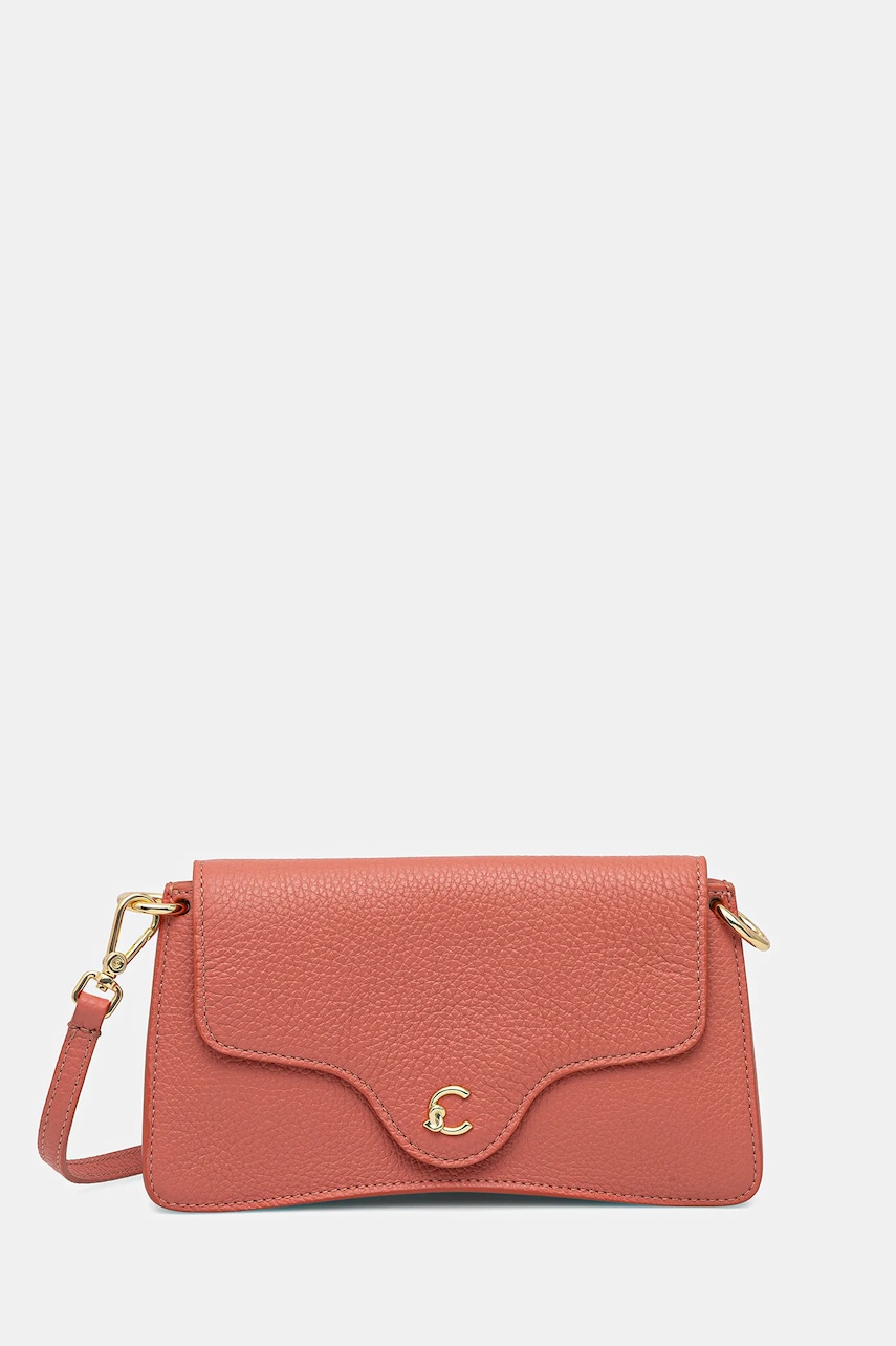Coccinelle poșetă de piele culoarea bordo, E5 SSL 27 01 01