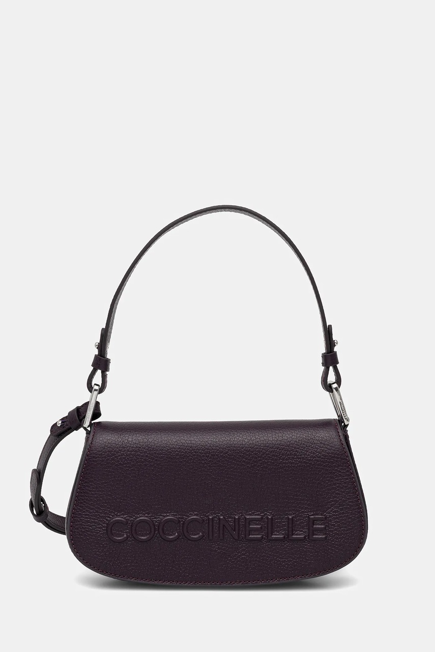 Coccinelle poșetă de piele culoarea bordo, E5 QBB 52 01 01