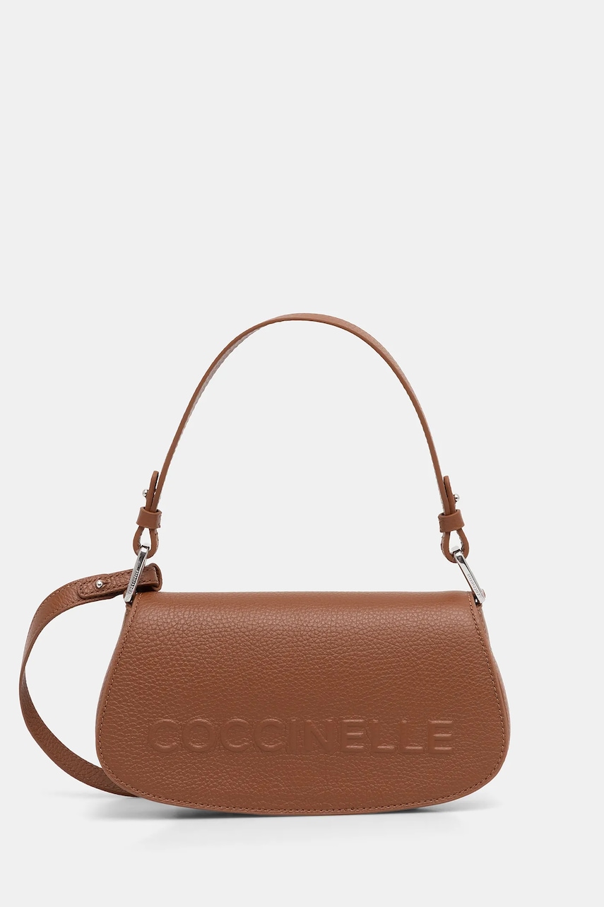 Coccinelle geantă de piele culoarea negru, E5 QBB 52 01 01