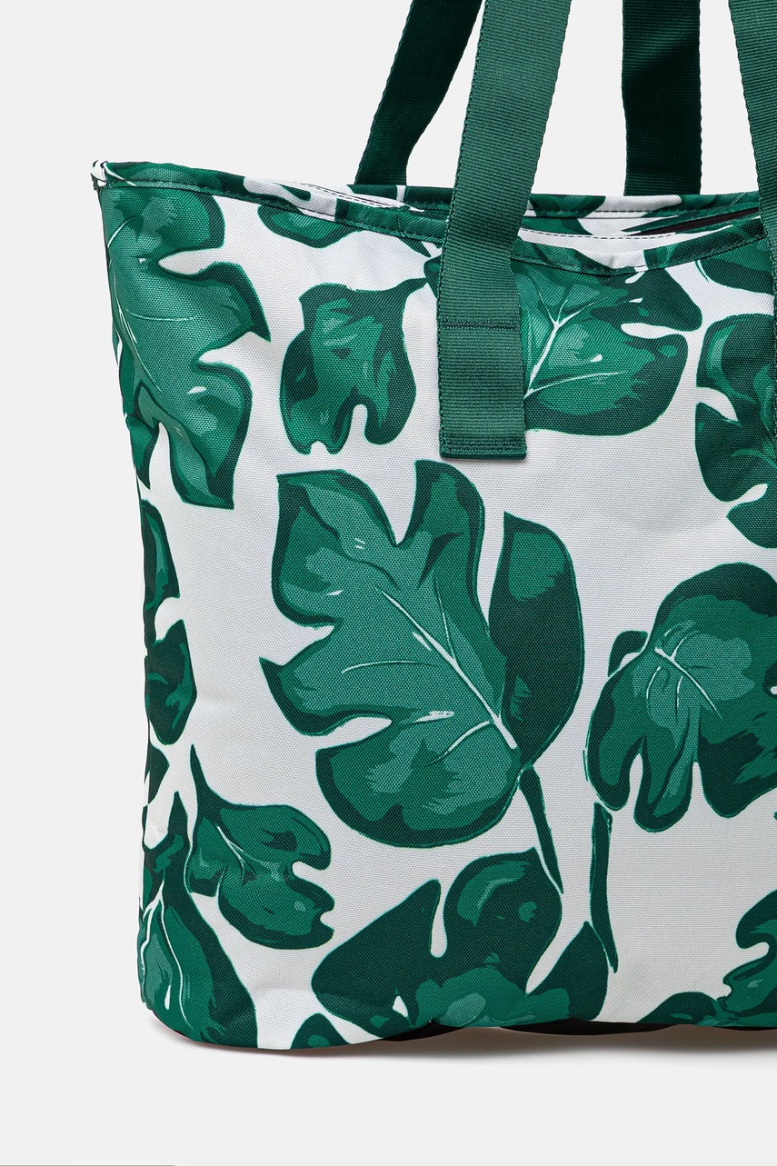 Τσάντα adidas W LEAF TOTE χρώμα: πράσινο, JG1110 φωτογραφία