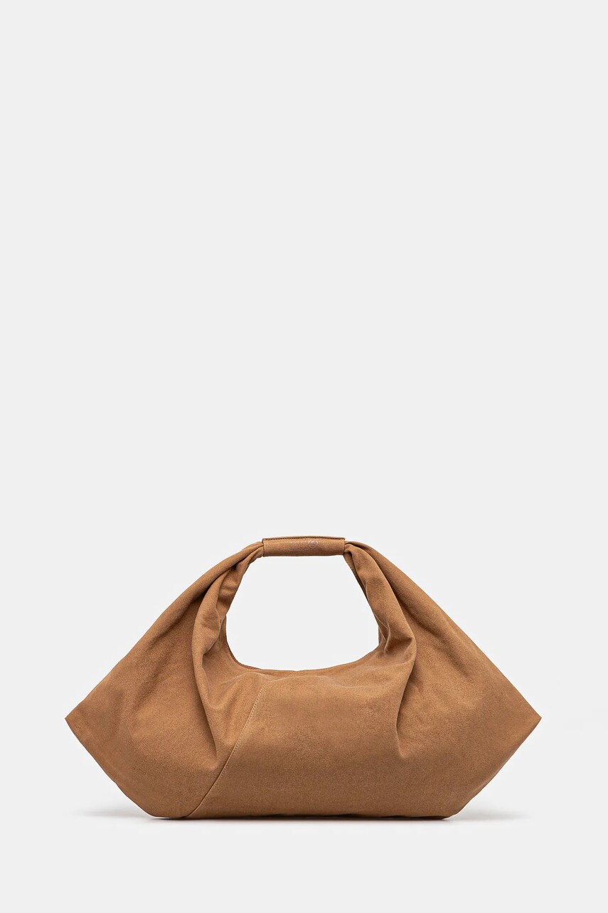 Levně Kabelka MM6 Maison Margiela Japanese Draped hnědá barva, SB5WC0019