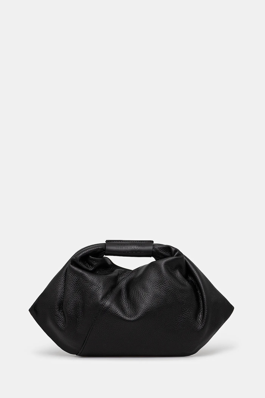 MM6 Maison Margiela poșetă de piele Japanese Draped Mini culoarea negru, SB5WD0029