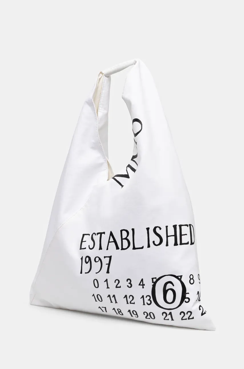 Хлопковая сумка MM6 Maison Margiela Classic Japanese Handbag цвет белый S54WD0039 Хлопковая сумка MM6 Maison Margiela Classic Japanese Handbag цвет белый S54WD0039