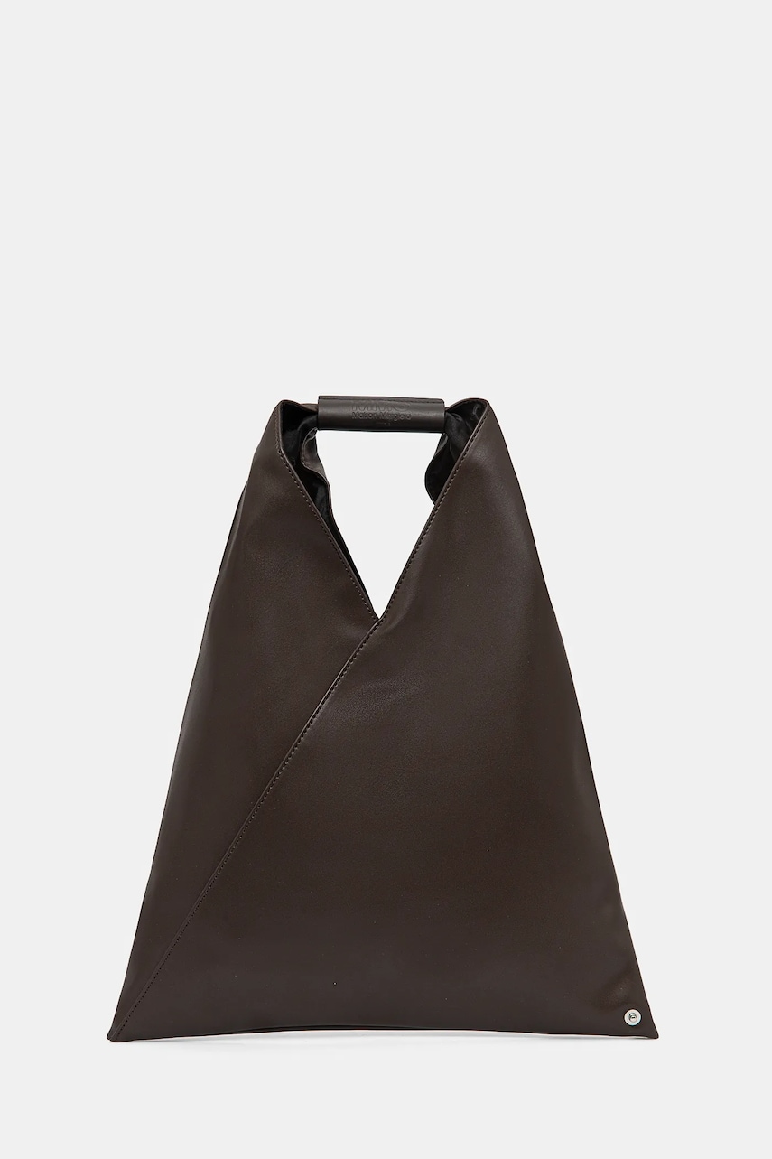 MM6 Maison Margiela poseta de piele Small Japanese Handbag culoarea maro, S54WD0043 MM6 Maison Margiela poseta de piele Small Japanese Handbag culoarea maro, S54WD0043