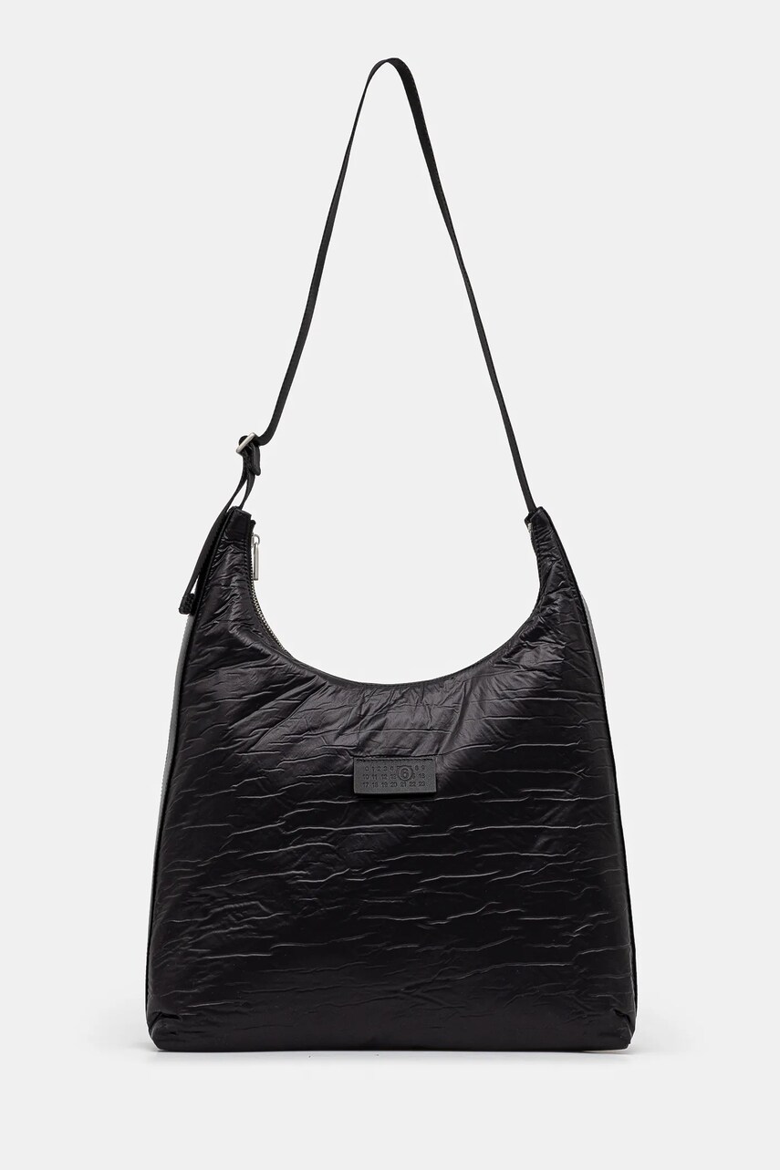 MM6 Maison Margiela poseta Crunched Nylon Bag culoarea negru, SB5ZH0017