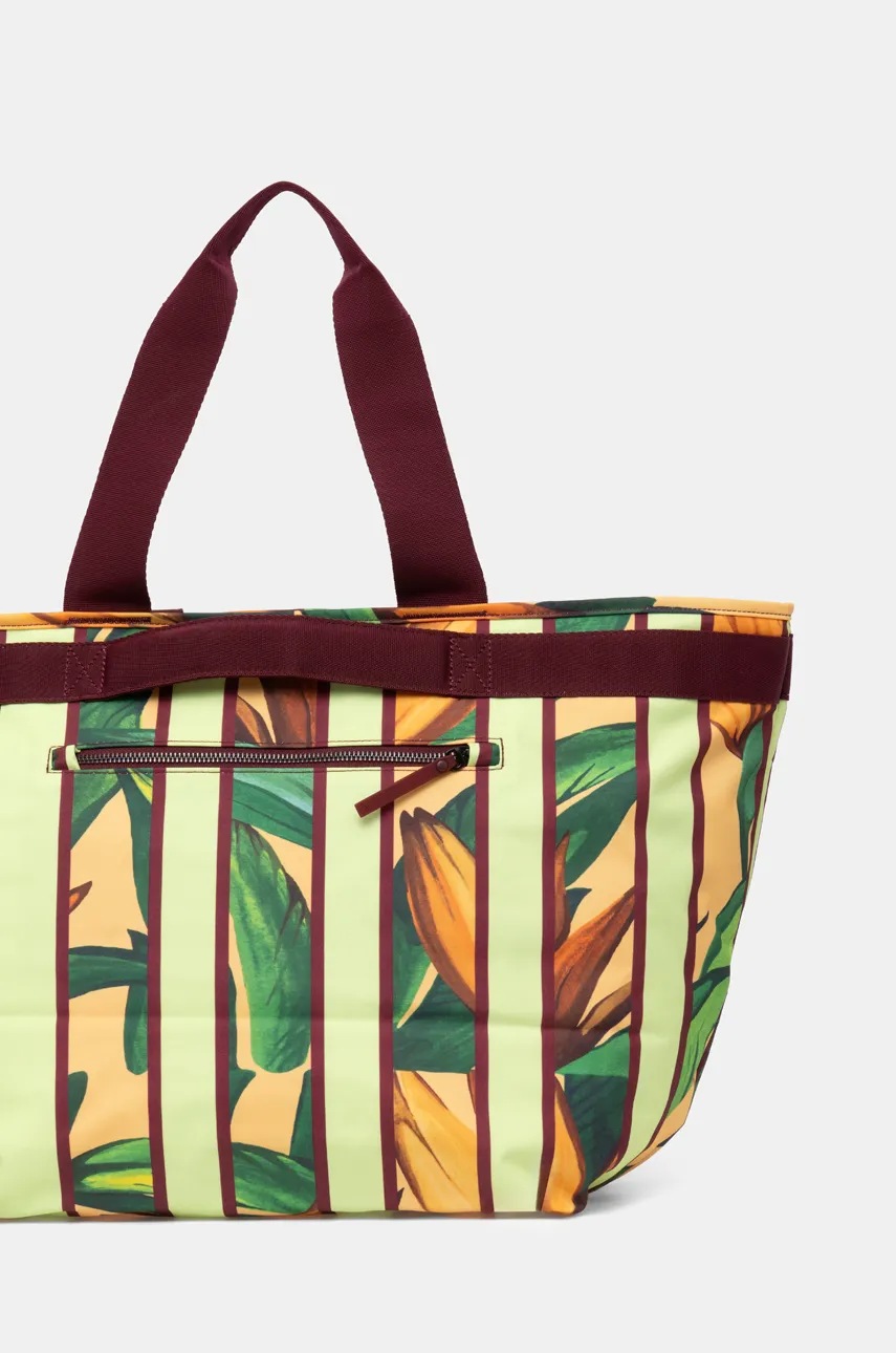 Τσάντα adidas x Farm Rio χρώμα: πράσινο, JJ1691 φωτογραφία