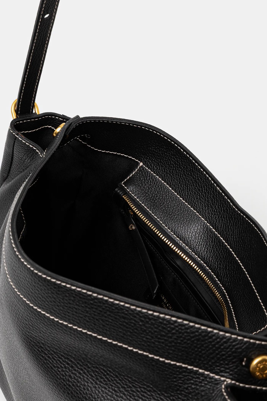 Δερμάτινη τσάντα Gianni Chiarini OTTAVIA χρώμα: μαύρο, BS 11292 GRN φωτογραφία