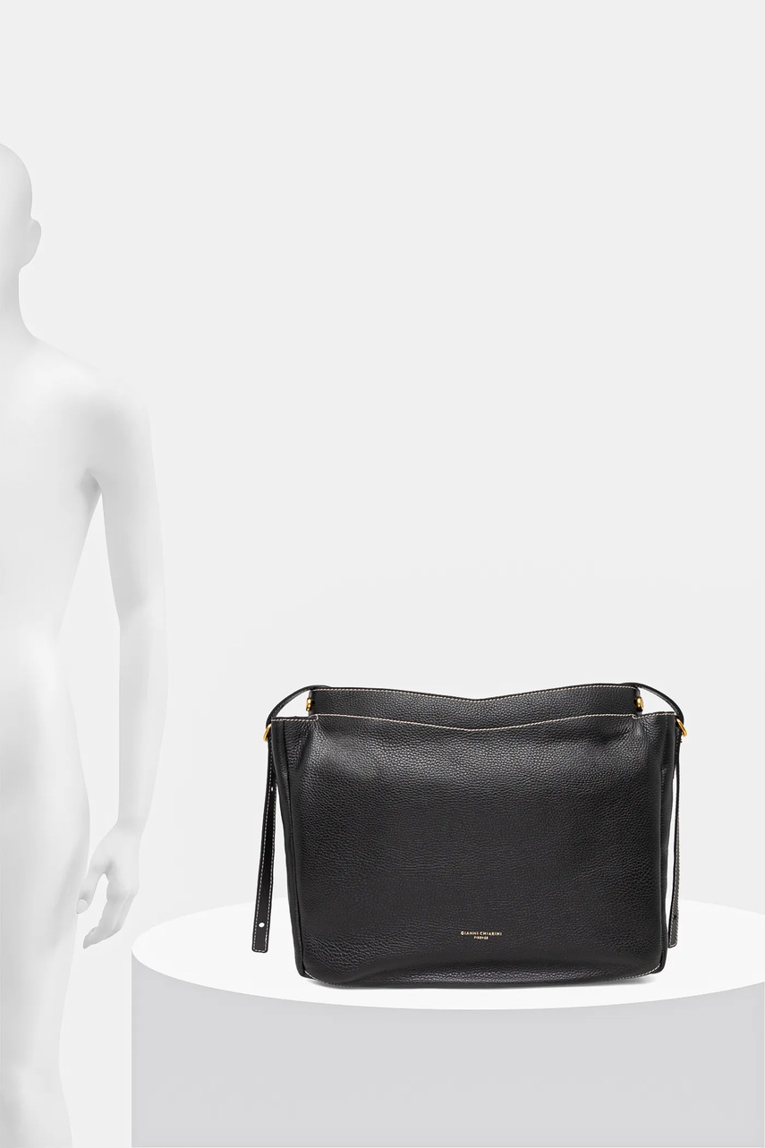 Δερμάτινη τσάντα Gianni Chiarini OTTAVIA χρώμα: μαύρο, BS 11292 GRN φωτογραφία