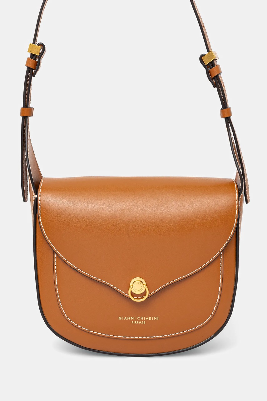 Levně Kožená kabelka Gianni Chiarini ISA hnědá barva, BS 11427 PRCK