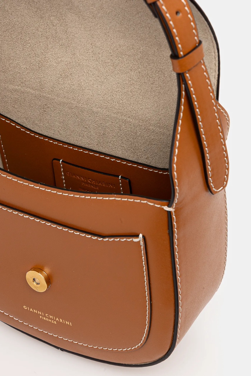 Δερμάτινη τσάντα Gianni Chiarini ISA χρώμα: καφέ, BS 11427 PRCK φωτογραφία