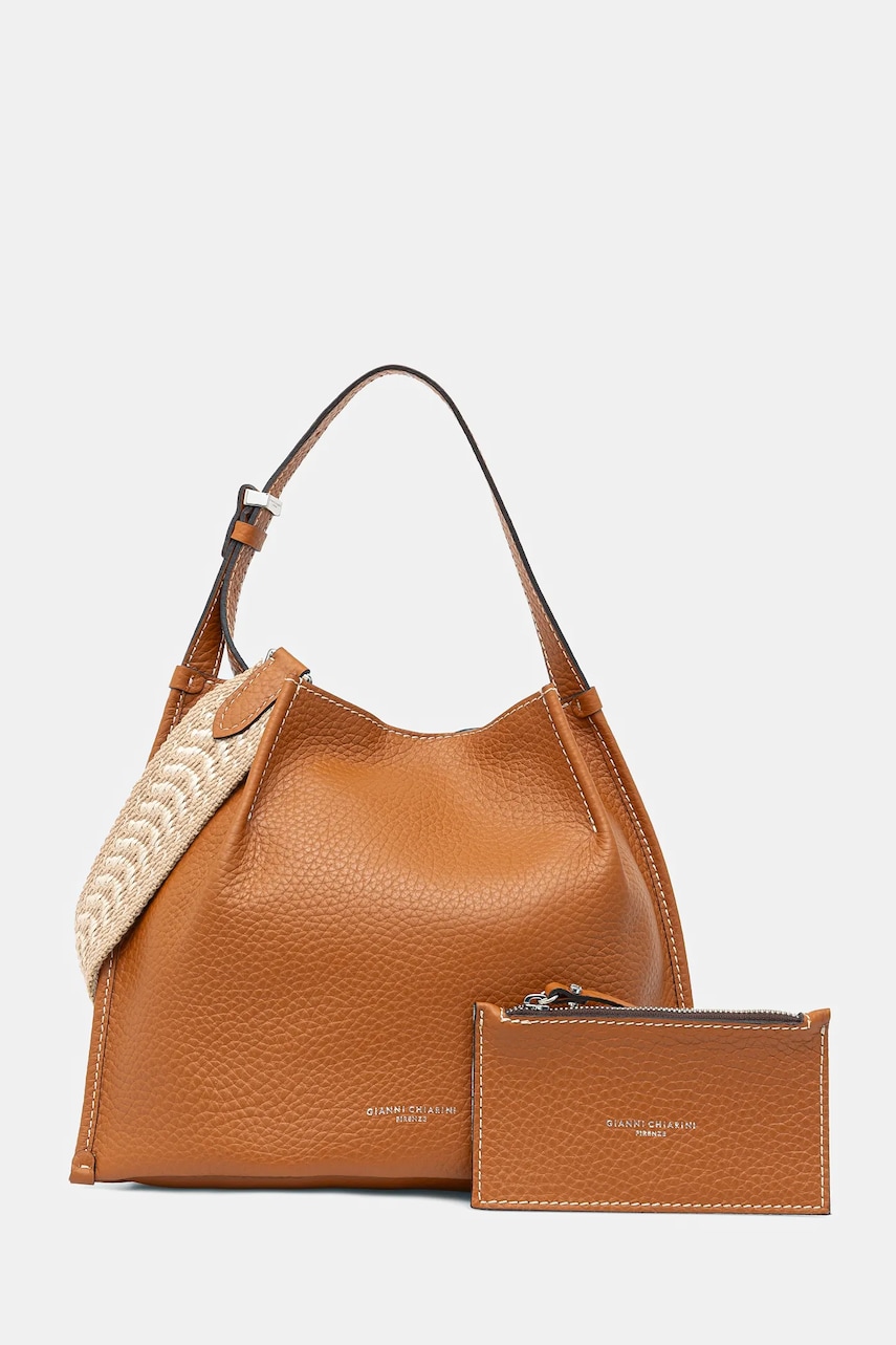 Gianni Chiarini poseta de piele DORY culoarea maro, BS 11636 RNGDBL-NAETN Gianni Chiarini poseta de piele DORY culoarea maro, BS 11636 RNGDBL-NAETN