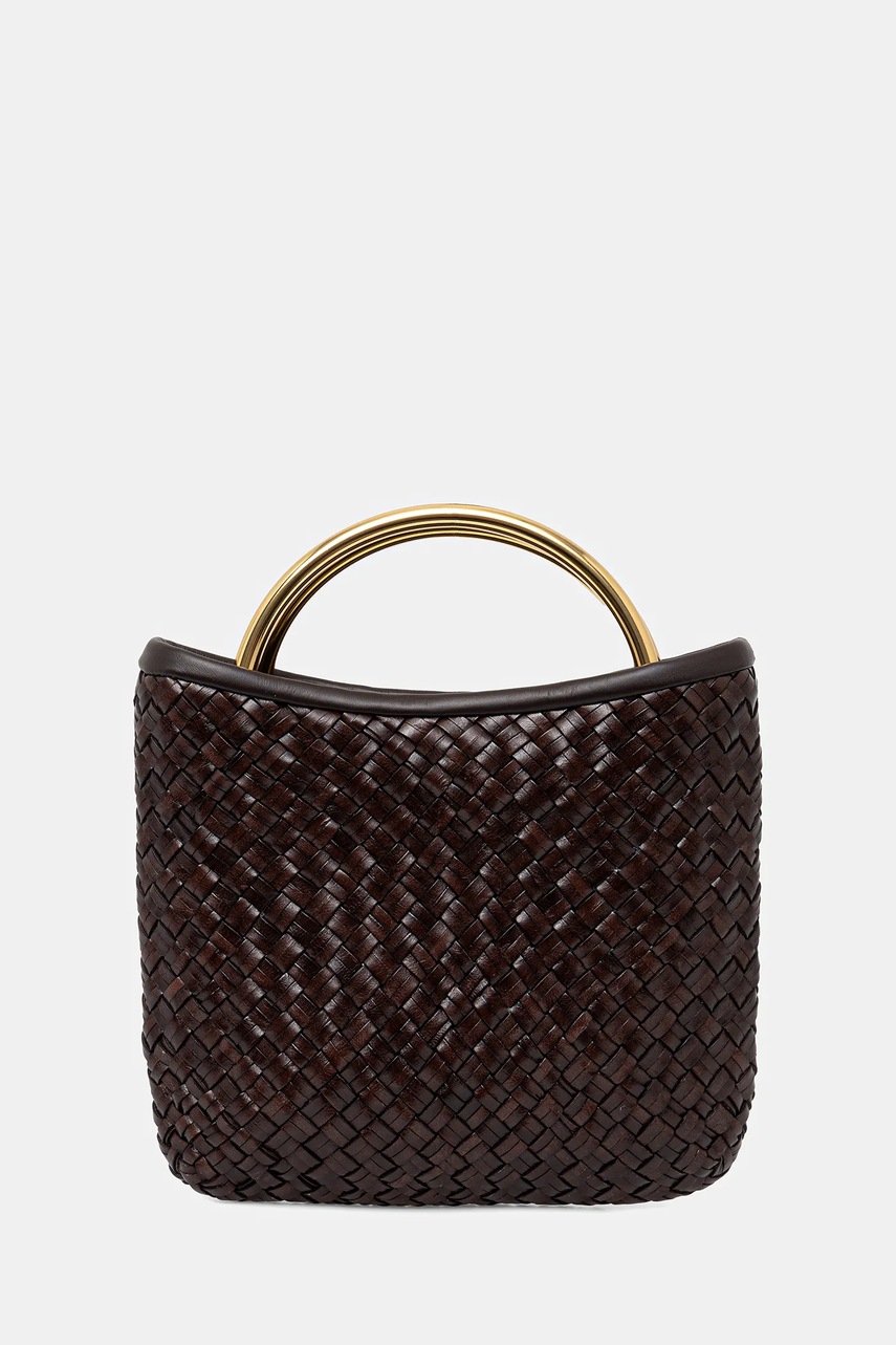 Luisa Spagnoli geantă de piele culoarea maro, 542188