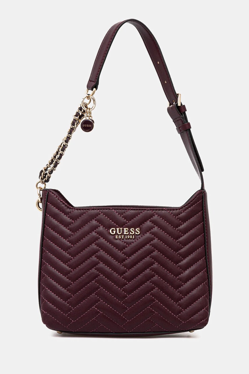 Levně Kabelka Guess ANNING vínová barva, HWQG95 08180