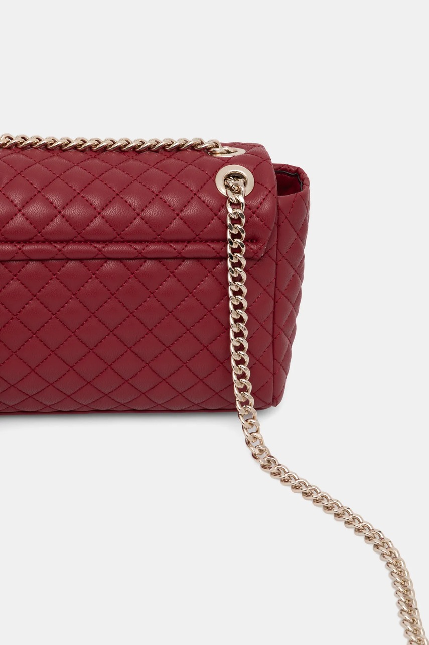 Τσάντα Guess RIANEE χρώμα: μπορντό, HWEQG9 54121 φωτογραφία