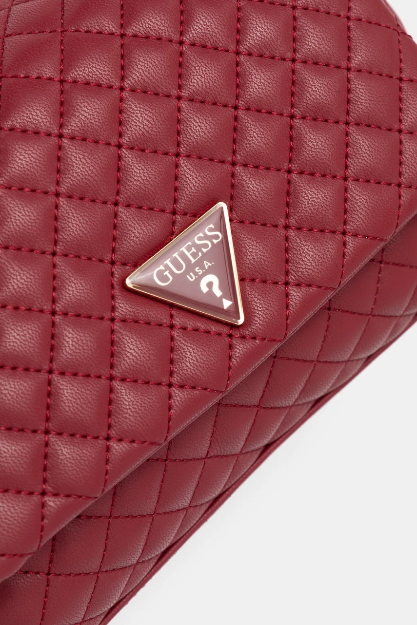 Τσάντα Guess RIANEE χρώμα: μπορντό, HWEQG9 54121 φωτογραφία