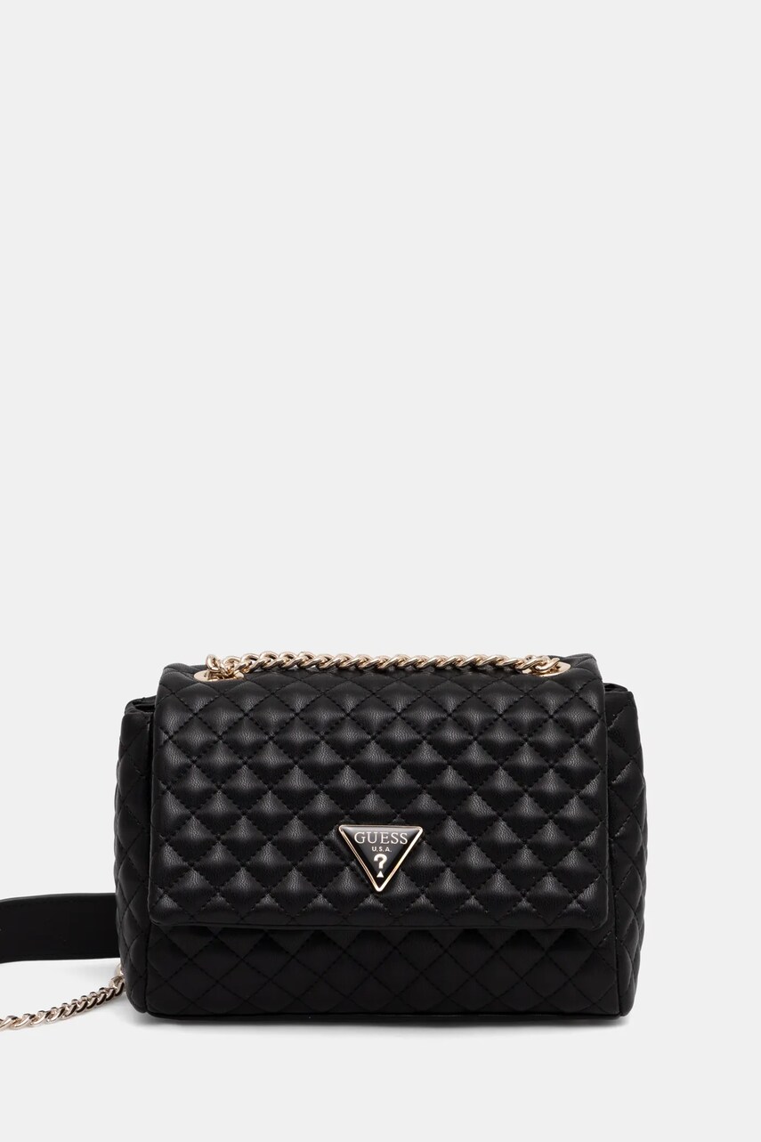 Levně Kabelka Guess RIANEE černá barva, HWEQG9 54121