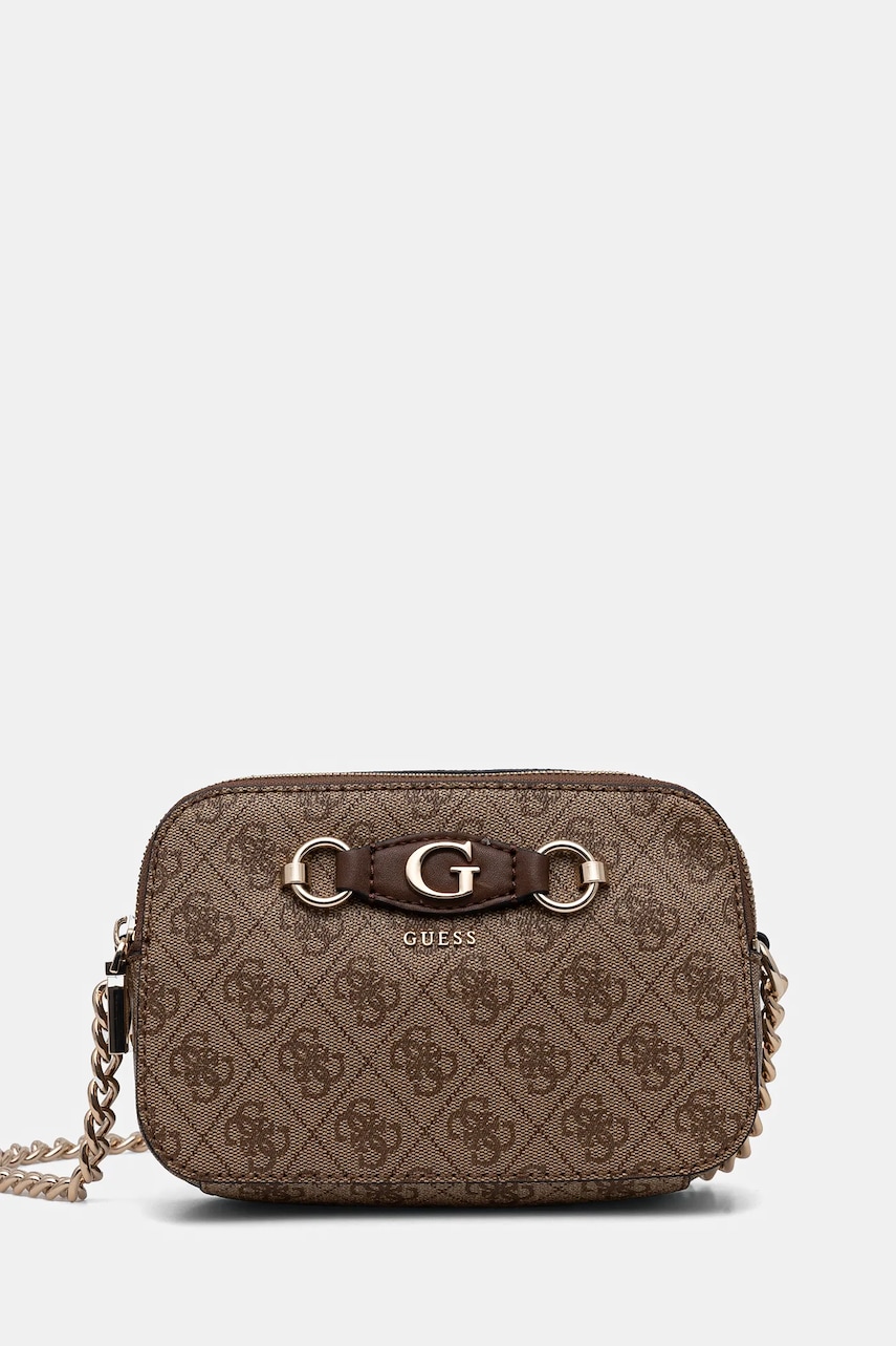 Levně Kabelka Guess IZZY hnědá barva, HWSG86 54140