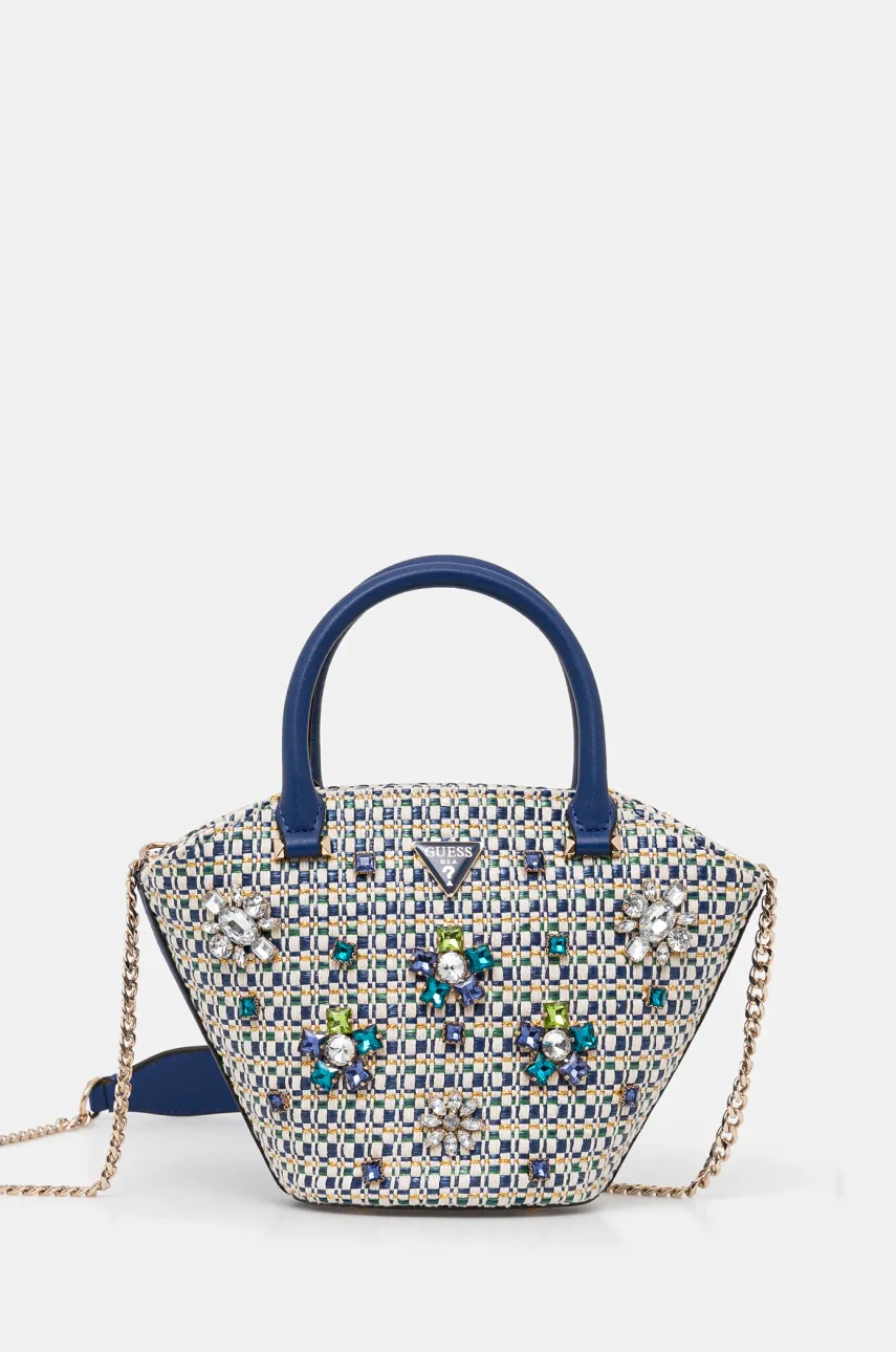 Kabelka Guess BEAUVOIR tmavomodrá barva, HWWE95 28750