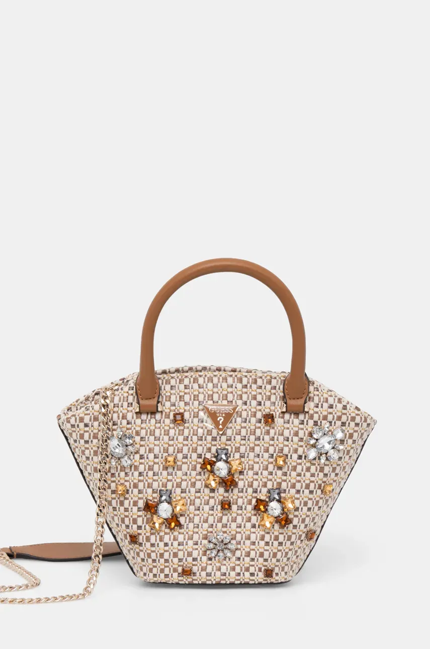 Kabelka Guess BEAUVOIR hnědá barva, HWWE95 28750