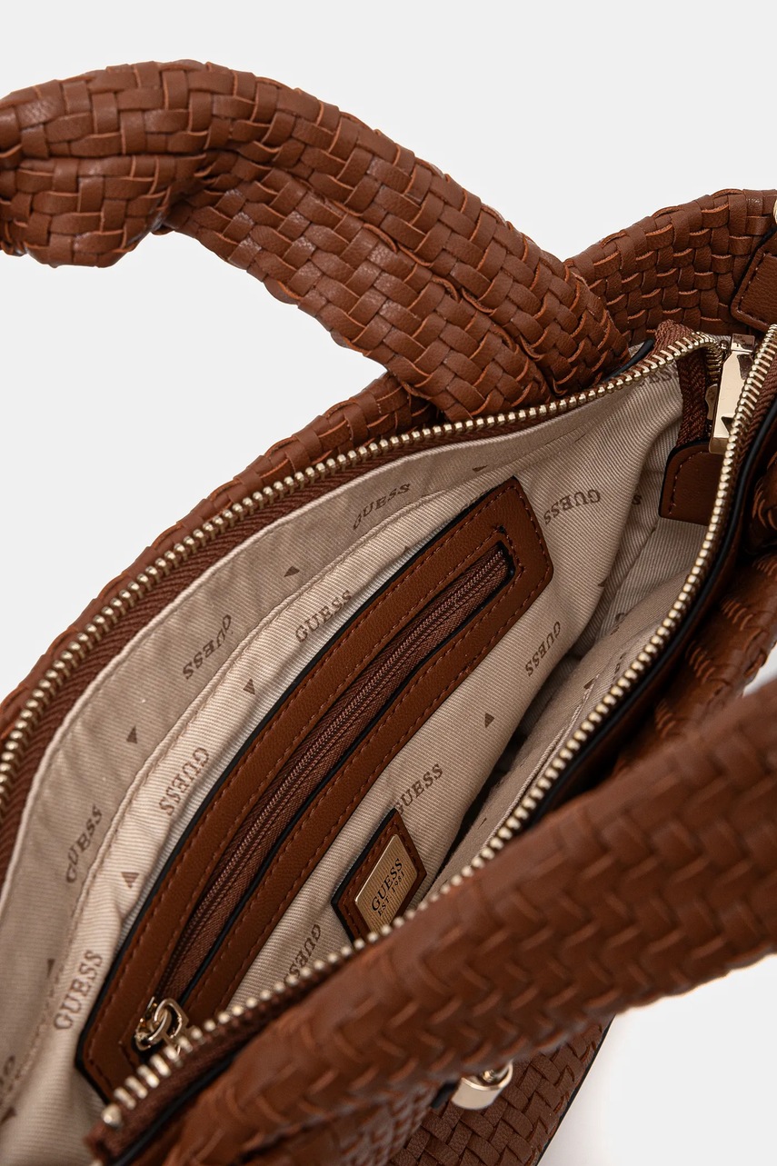 Τσάντα Guess FRANCY χρώμα: καφέ, HWWG95 30750 φωτογραφία