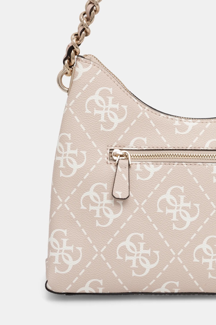 Τσάντα Guess IZZY χρώμα: μπεζ, HWOQ86 54010 φωτογραφία