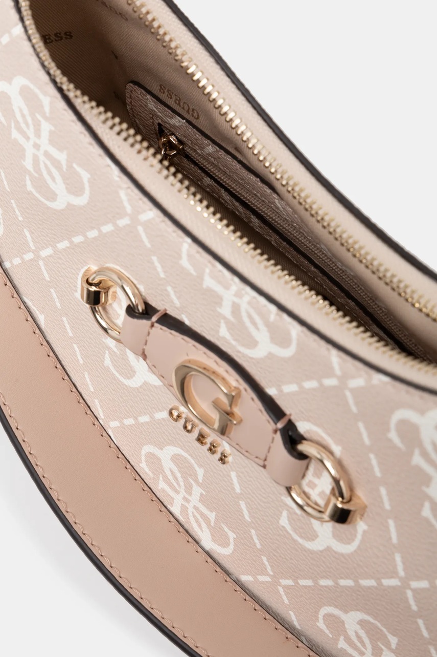 Τσάντα Guess IZZY χρώμα: μπεζ, HWOQ86 54010 φωτογραφία