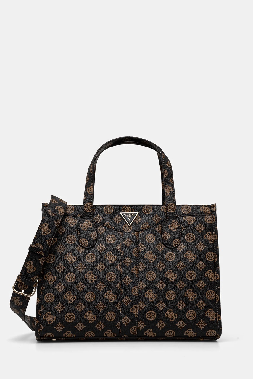 Levně Kabelka Guess SILVANA hnědá barva, HWPP86 65220