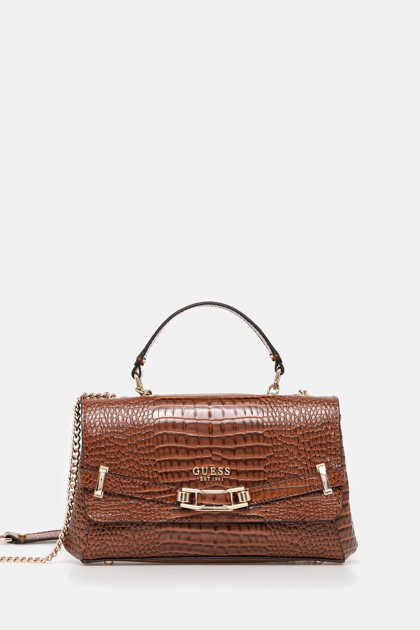 Levně Kabelka Guess SILVYE hnědá barva, HWCG95 27210