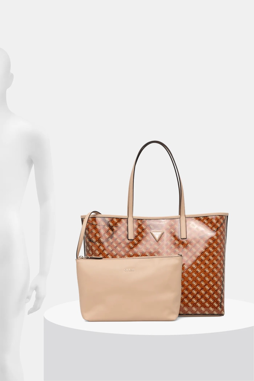 Τσάντα Guess TUANA χρώμα: μπεζ, HWVV95 25240 φωτογραφία