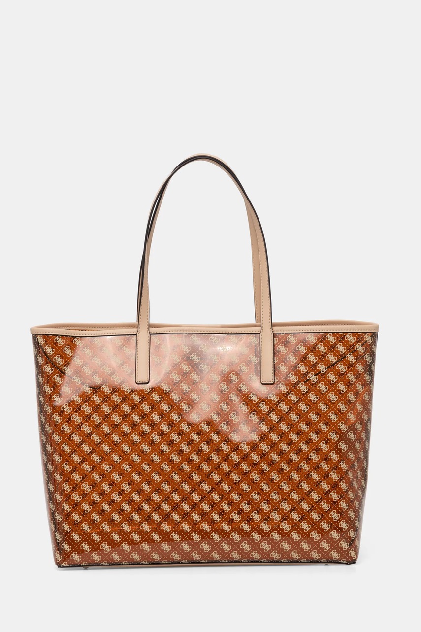 Τσάντα Guess TUANA χρώμα: μπεζ, HWVV95 25240 φωτογραφία