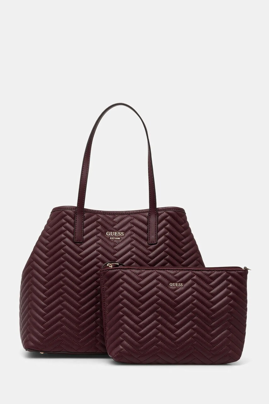 Levně Kabelka Guess VIKKY fialová barva, HWQG93 18290